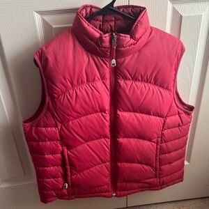 L.L. Bean Women’s' Reversible Pink/Dark Red Quilted Puffer Vest